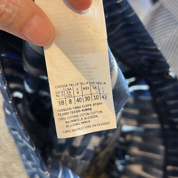 MaxMara Flare Blue and Yellow Patterned Skirt - Picture 5 of 5